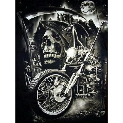 China Full Drill DIY Diamond Painting 5D Stitch Art Dimond Painting Wholesale Cross Stitch Kit Handcrafted Motorcycle Skull Death Anime Poster Environmental Friendly for sale