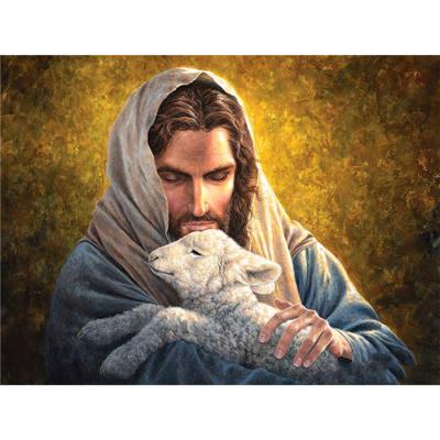 China Full Drill Sheep Religion Diamond Painting Jesus Christ 5D Diamond Art Mosaic Painting Embroidery Handmade Gift Room Decor Environmental Friendly for sale