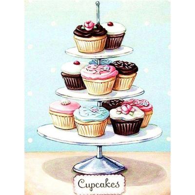 China Cake Stand Cupcake DIY Diamond Painting 5D Full Drill Fashion Home Decor Hand Embroidery Cross Stitch Kit Environmentally Friendly for sale