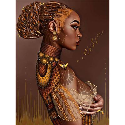 China Full Drill Diamond Painting Art Tattoo Bee Girl Cross Stitch Kit Environmentally Friendly African Diamond Art Painting Embroidery Living Home Decor for sale