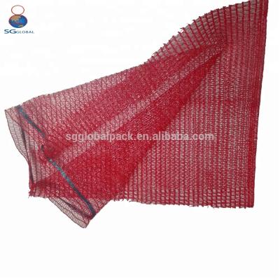 China Durable Onion Potato Packaging 25kg 30kg Biodegradable Polyester Mesh Vegetable Bag for sale