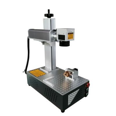 China Laser Marking 30W 20W 200x200mm Fiber Laser Marking Machine Slot Raycus Laser Source Rotary Shaft Included For Ring Nameplate Logo Phone Cover for sale