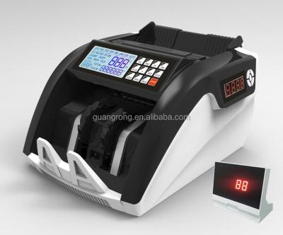 China UV/MG Best New Euro Banknote Money Bill Detector Cash Counter Multicurrency Counter Money Counting Machine GR5800D2 for sale