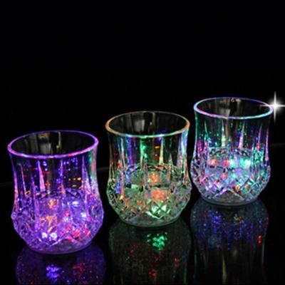 China Decoraive High Quality Strong Colorful Box Packing Crazy Sale Led Light Drinking Glass for sale