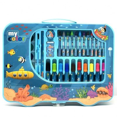 China Hot Sales Art Drawing Set With Crayon Watercolor Pen And Pencil For Kids YS76-9001 for sale