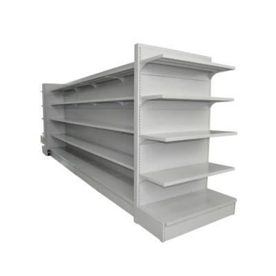 China Supermarket Display Stand Grocery Display Storage Gondola Double Side Double Sided Shelves for sale