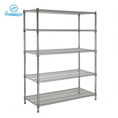 China Corrosion Protection Steel Storage Shelving Rack Powder Black Wire Shelves for sale