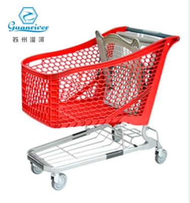 China 2020 Years Hot Sale Supermarket Shopping Trolley China Unfolding 120L High Quality Plastic Supplier for sale