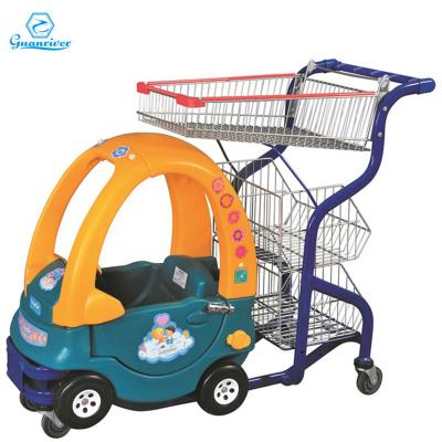 China Reusable Popular Children Shopping Trolley Kids Supermarket Shopping Trolley for sale