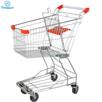 China Guanriver Unveiling Style Asian Wire Supermarket Shopping Cart Trolleys for sale