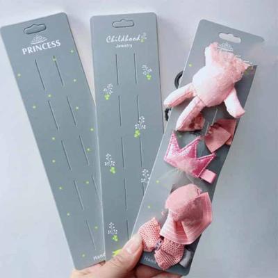 China Custom paper factory wholesale brand logo printing fashion hair clip paper cards for sale