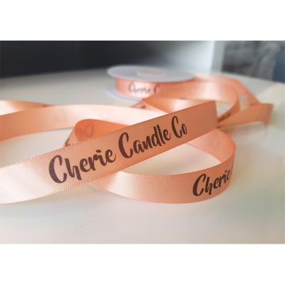 China High Quality Viable Brand Logo Printing Colorful Gift Package Satin Ribbon for sale