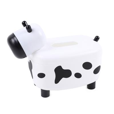 China 2021 Minimalist Style Small Cow Toothpick Living Room Decoration Tissue Box Convenient Dual-Use Creative Multifunctional Drawer Box for sale