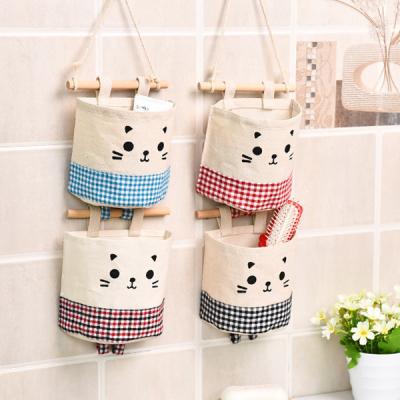 China Sustainable Multilayer Fabric Wall Hanging Storage Bag Folding Reusable Storage Bag for sale