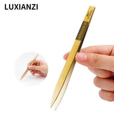 China Bamboo Tweezers Special For LUXIANZI Gold Foil Heat Resistant Straight Tip Exciting Flat Head Anti-Static Bamboo Tweezers For Phone Repair Electronics DIY Tools for sale