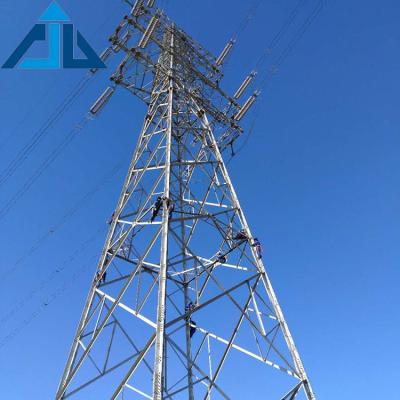 China Professional 4-legged quadrilateral angular steel transmission lattice tower for sale