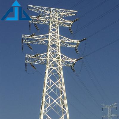 China high voltage power transmission steel angle tower for sale