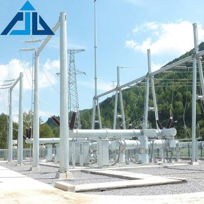 China Electrical Supplies Power Transformer Substation Tubular Steel Structure Fabrication for sale