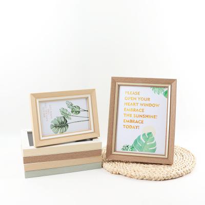 China Creative Wooden Paper Cutting Decorative Frame A4 Diy Photo Picture Frame Double Sided Glass Flower Table Photo Frame For Decoration for sale