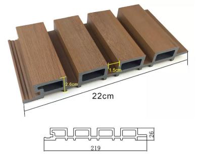 Chine Le panneau de mur en bois composé extérieur de PVC de panneaux de mur extérieur de WPC Co a expulsé à vendre