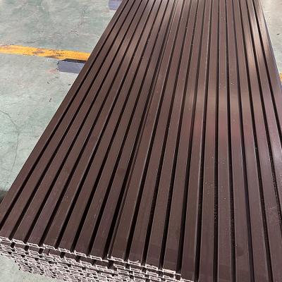 China WPC Fluted Wall Panels Exterior Co-extrusion Wood Plastic Composite Wall Cladding for sale