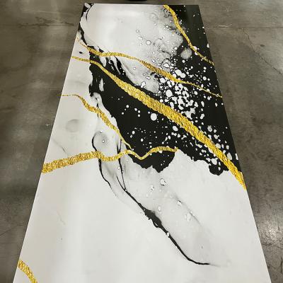 China 1220*2440mm 3D Digital Printed Uv Marble Sheet Uv Boards For TV Wall Decoration Board for sale