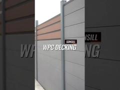 Fireproof Durable Outdoor WPC Fencing Panels Easy To Install Waterproof Sand Blasting