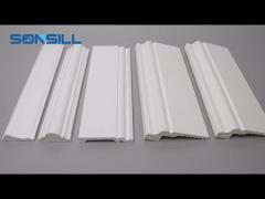 Laminated PS White Color Skirting Baseboard In Flooring Accessories Fireproof