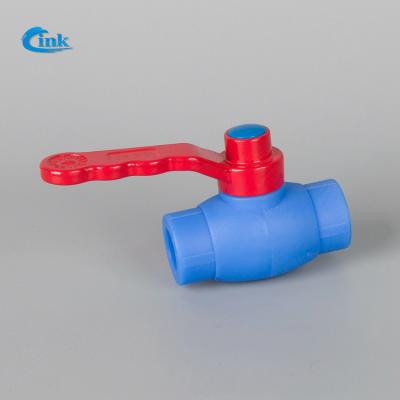 China LK-2-012 ( 20mm ) plastic ppr aluminium handle thicker thickness iron ball ppr valve for water pipe and stem for sale