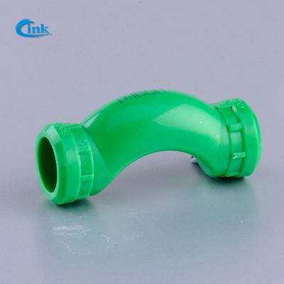 China LK-3-023 ( 20 mm ) low price factory supply high quality ppr pipe fittings PP-R shot bend bridge fitting for sale