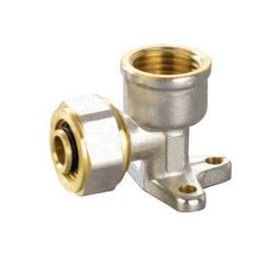 China LK-4-513 ( L16*1/2F ) Factory supply high quality brass pipe compression fittings wall seated elbow for sale