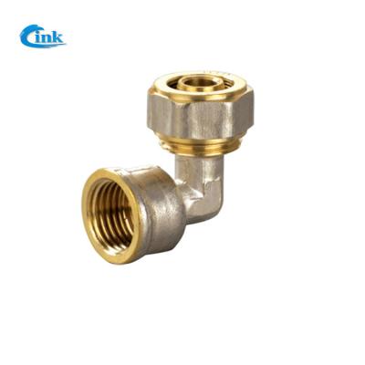 China LK-4-509 ( L16*1/2F ) Factory supply high quality brass pipe compression fittings female threads elbow for sale