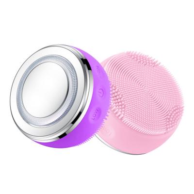 China Portable Blood Vessels Removal Soft Exfoliate Silicone Facial Cleaning Forever Brush Facial Cleansing Device for sale