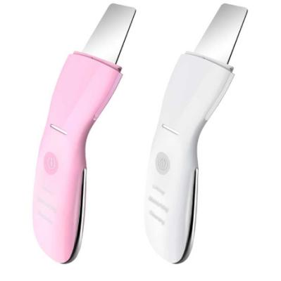 China Anti-Puffiness Mini Ultrasonic Skin Care Spatula Anti Aging Beauty Machine Peeling Ultrasonic Skin Scrubber for sale