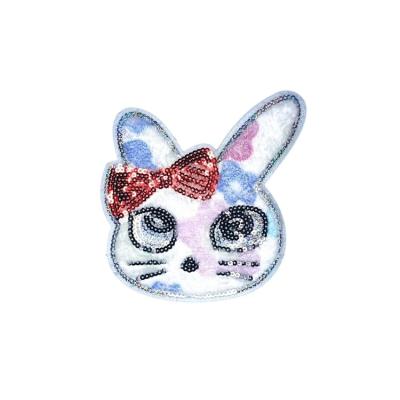 China Glitter Cat Patch Embroidery professional team produce and develop applicable glitter with lights rhinestone patches for sale