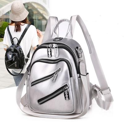 China Waterproof Hot Selling Female Soft Leather Backpack Small Backpack PU Cross-Body Bag for sale