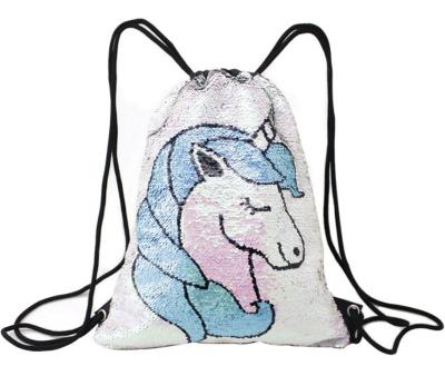 China Fashion Waterproof Cheap Custom Girls Glitter Sequin Magic School Backpack for sale