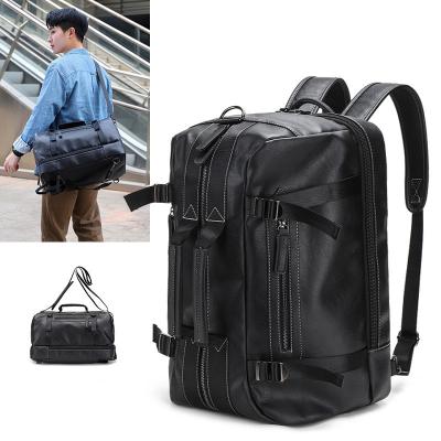 China Large PU Waterproof Multifunctional Travel Backpack Bags Business Waterproof Shoulder Bag for sale