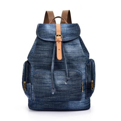 China Wholesale waterproof ladies fashion denim bagpack school bag girls backpack for sale