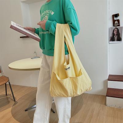 China Fashion Handled Canvas Shopping Bag Custom Printed Promotional Organic Cotton Canvas Tote Bag for sale