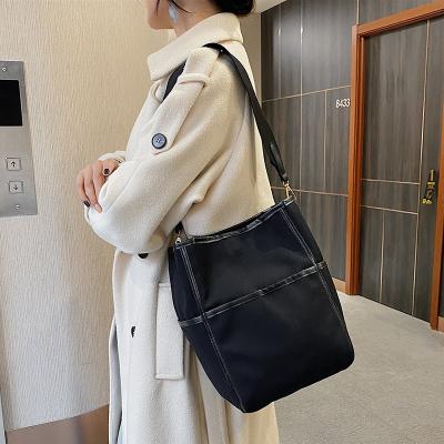 China Stripe Crossed Pattern Factory Custom Logo Promotional Cross - Body Women Canvas Handbag Ladies Shopping Casual Cross Shoulder Bag for sale