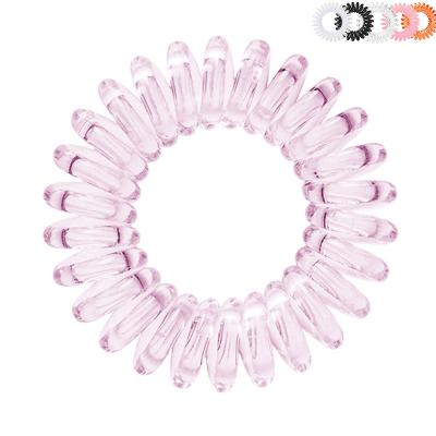 China Wholesale Girls Traceless Durable 3.5cm Women's Durable 3.5cm Elastic Telephone Cord Hair Ties Ponytail Holders Plastic Spiral Hair Ties Bands 4cm for sale