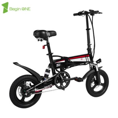 China Manufacturer Supply Aluminum Alloy 14 Inch Mini Folding Portable Electric Bikes 36v Hidden Battery E-Bike 250w Electric Bicycle for sale