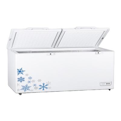 China Large Capacity 1000L Hotel Super Commercial Two Door Deep Chest Freezer for sale