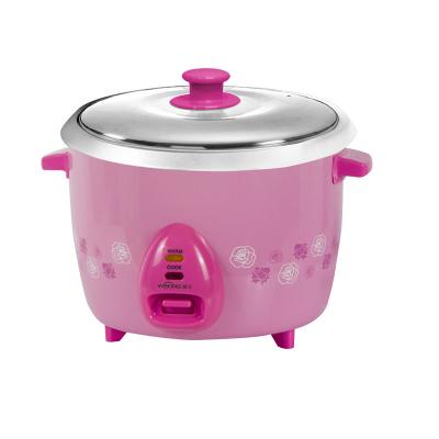 China Automatic Cooking And Heating System 1.0L 1.5L 1.8L Drum Rice Cooker Iron Body With Glass Steamer Lid for sale