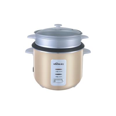 China Automatic Cooking And Heating System 1.8L 2.2L2.5L 2.8L 3.0L Rice Cooker Metal Body Stainless Steel Jointless Cylindrical Body With Glass Steamer Lid for sale