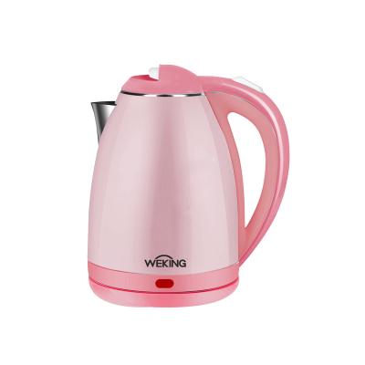 China 360 Degree Base 1.8L Rotation Electric Kettle Stainless Steel Body Double Layer High Quality Plastic Body for sale