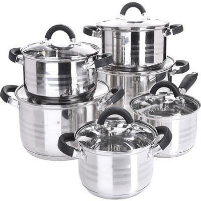 China Sustainable Kitchen Cooking Beware Pot Set For Induction Cooking Pot Cookware Set Stainless Steel for sale