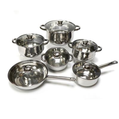 China Sustainable Multi Function Cookware Stainless Steel Set Cooking Pot And Pan Wholesale Cookware Sets Kitchen for sale