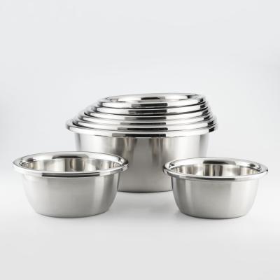 China Multi Viable Storage Kitchen Nesting Purpose Prep Bowl Salad Bowl Stainless Steel Cooking Mixing Bowls for sale